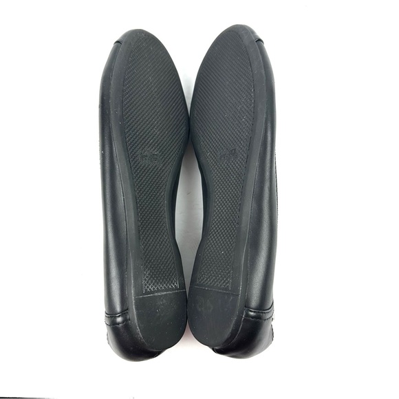 Coach Chelsea Ballet Flats 9.5 Black Soft Leather Cap Toe Slip On Shoes Womens - Picture 9 of 13